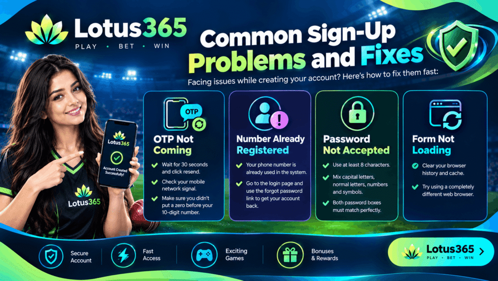 Common Sign Up Problems and Fixes