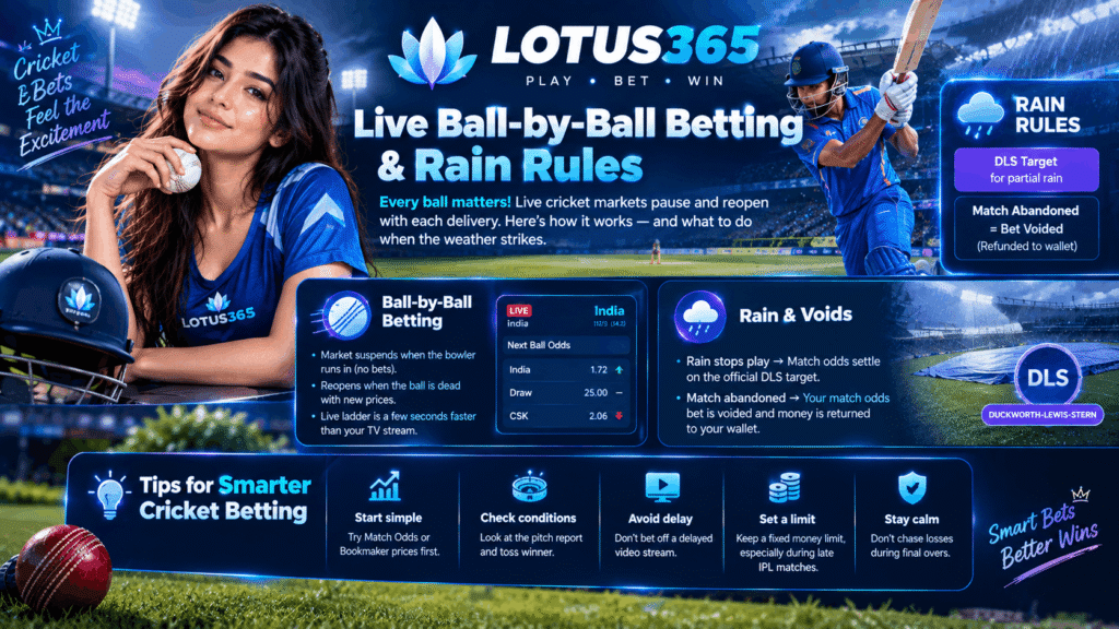 Live Ball by Ball Betting & Rain Rules