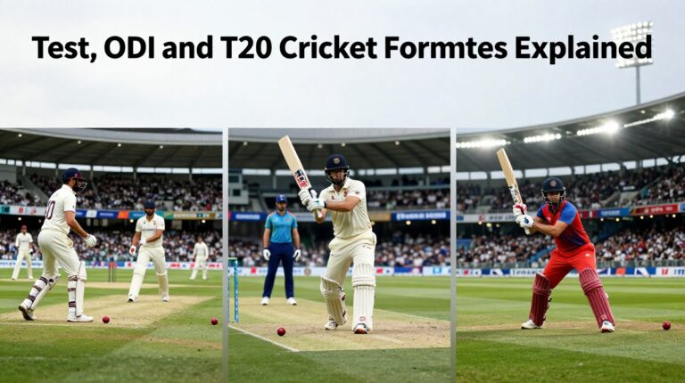 Test, ODI and T20 Cricket Formats Explained